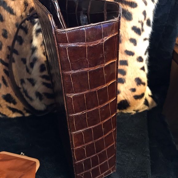 Vintage Original Wilcof Alligator Handbag Leather lined - Picture 5 of 7